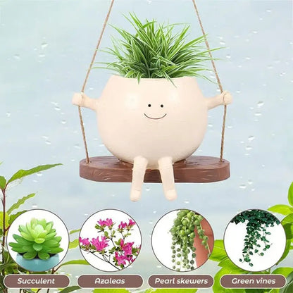 Fun Smiling Face Hanging Planter