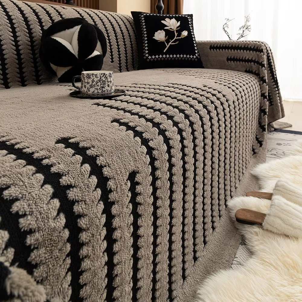 Soft Microfiber Stretch Sofa Cover Patterned Design