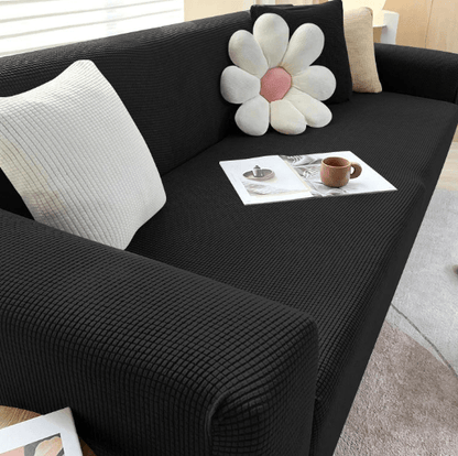 Plush Jacquard Furniture Cover with Grip Bottom