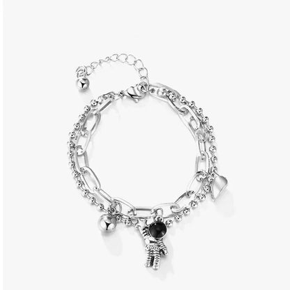 Cute Heart Shape Magnetic Charm Bracelet Set