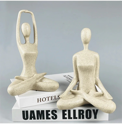 Tranquil Female Yoga Figurine - Resin Home Decor Statue
