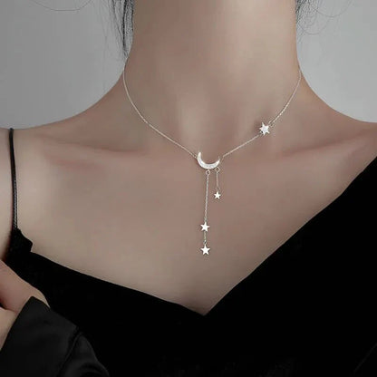 Shining Star and Moon Chain Necklace