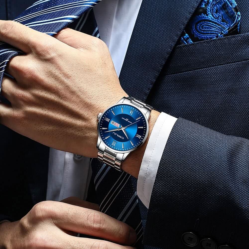 Stylish Mens Water Resistant Stainless Steel Watch