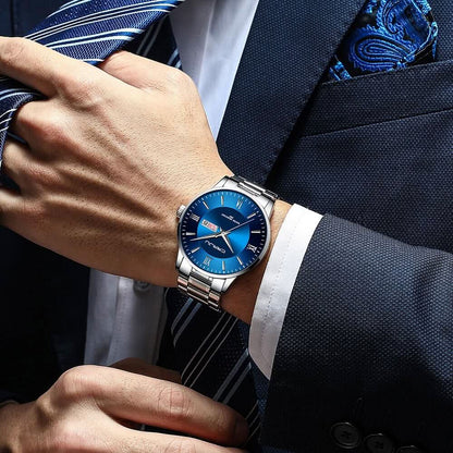 Stylish Mens Water Resistant Stainless Steel Watch