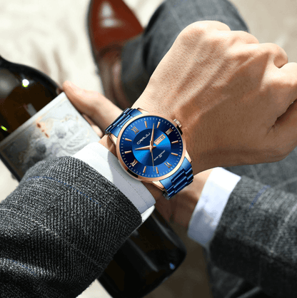 Stylish Mens Water Resistant Stainless Steel Watch