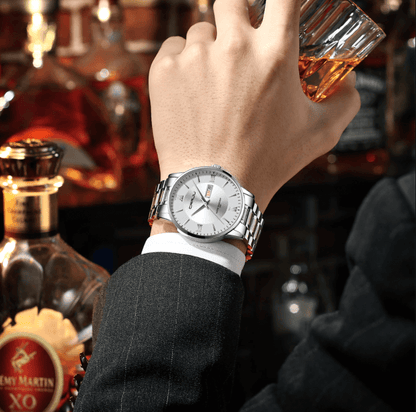 Stylish Mens Water Resistant Stainless Steel Watch