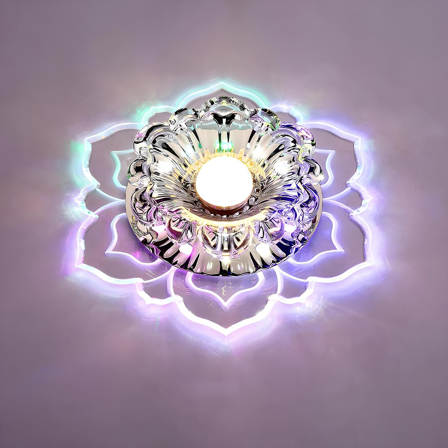 Elegant Glass LED Ceiling Lamp with Modern Design