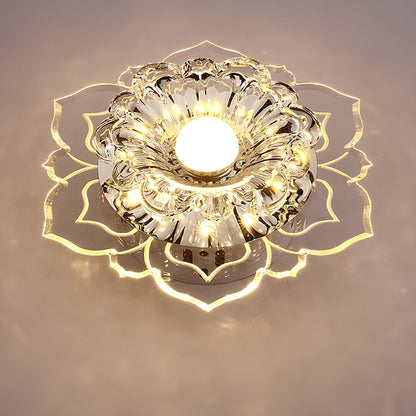Elegant Glass LED Ceiling Lamp with Modern Design