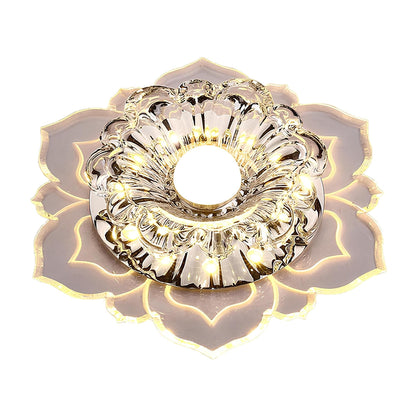 Elegant Glass LED Ceiling Lamp with Modern Design