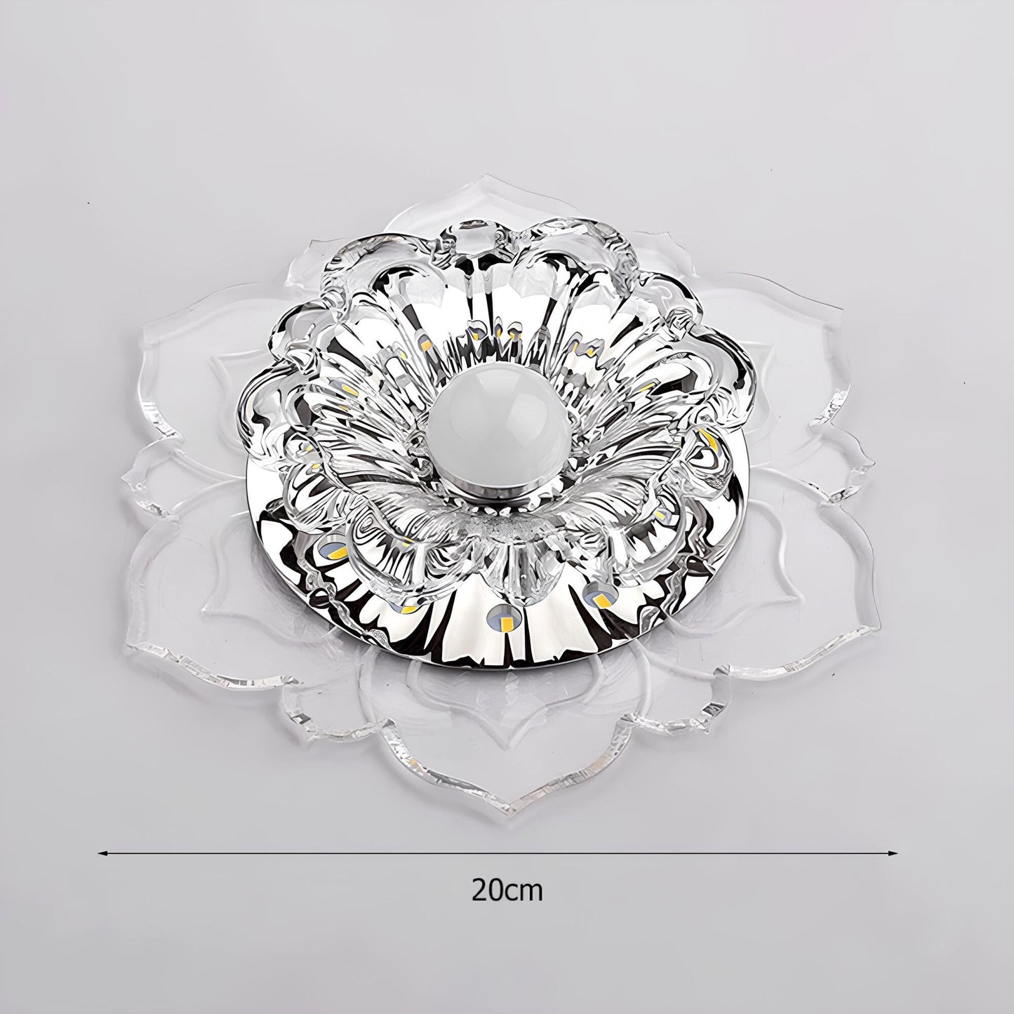 Elegant Glass LED Ceiling Lamp with Modern Design