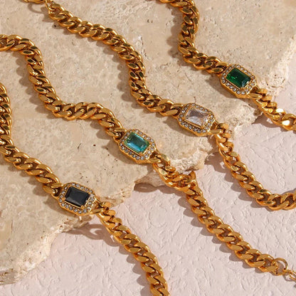 Glamorous Crystal Necklace and Cuff Set