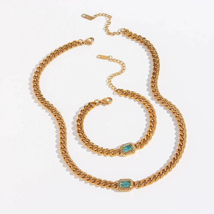 Glamorous Crystal Necklace and Cuff Set