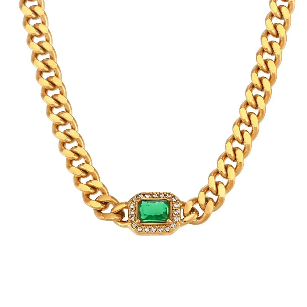 Glamorous Diamond Chain Necklace Set - Luxicro