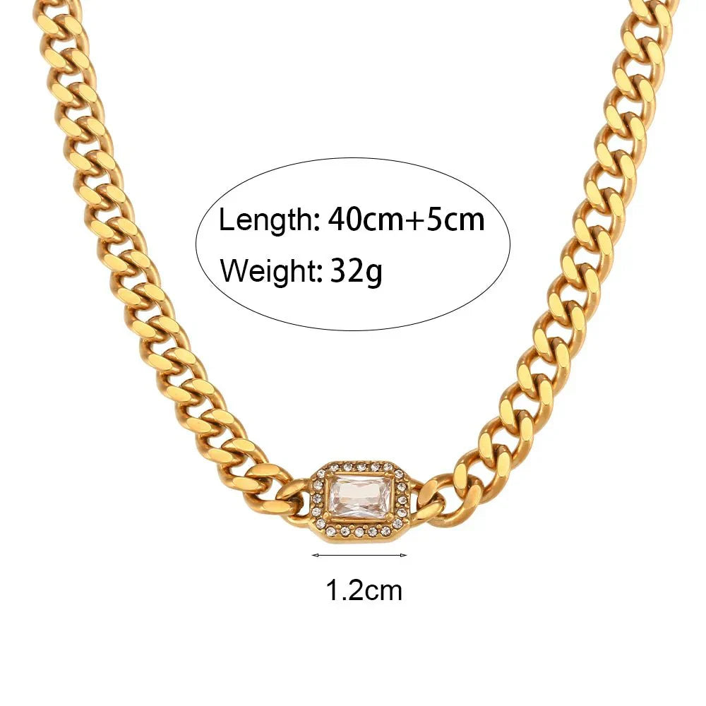 Glamorous Crystal Necklace and Cuff Set