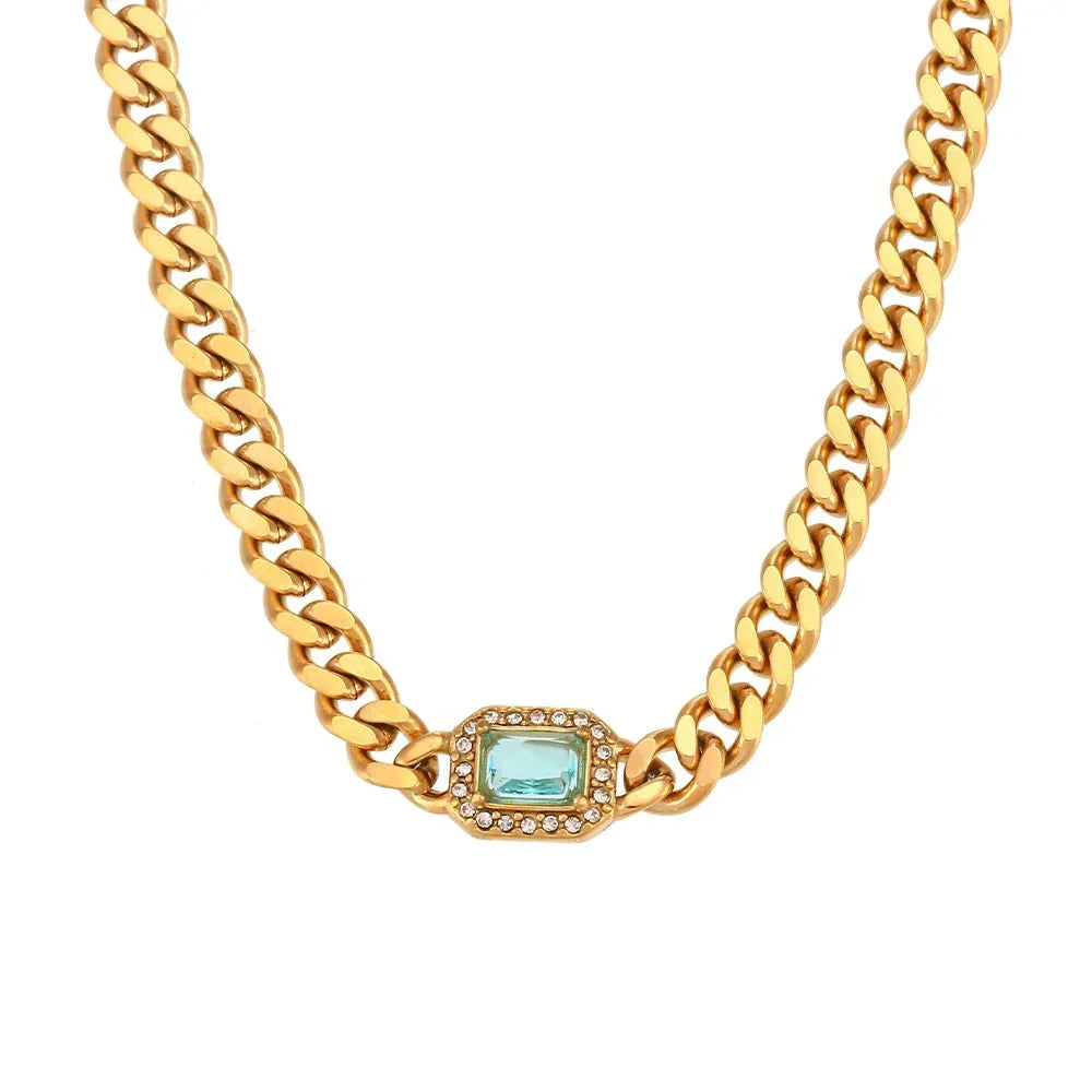 Glamorous Diamond Chain Necklace Set