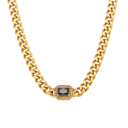 Glamorous Crystal Necklace and Cuff Set