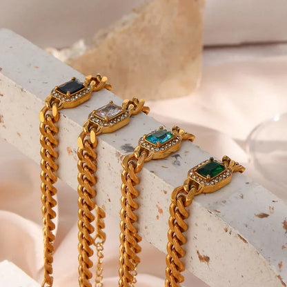 Glamorous Crystal Necklace and Cuff Set