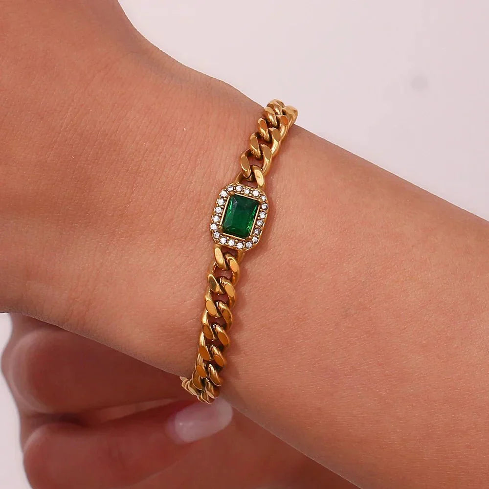 Glamorous Crystal Necklace and Cuff Set