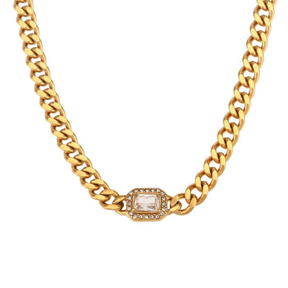 Glamorous Crystal Necklace and Cuff Set