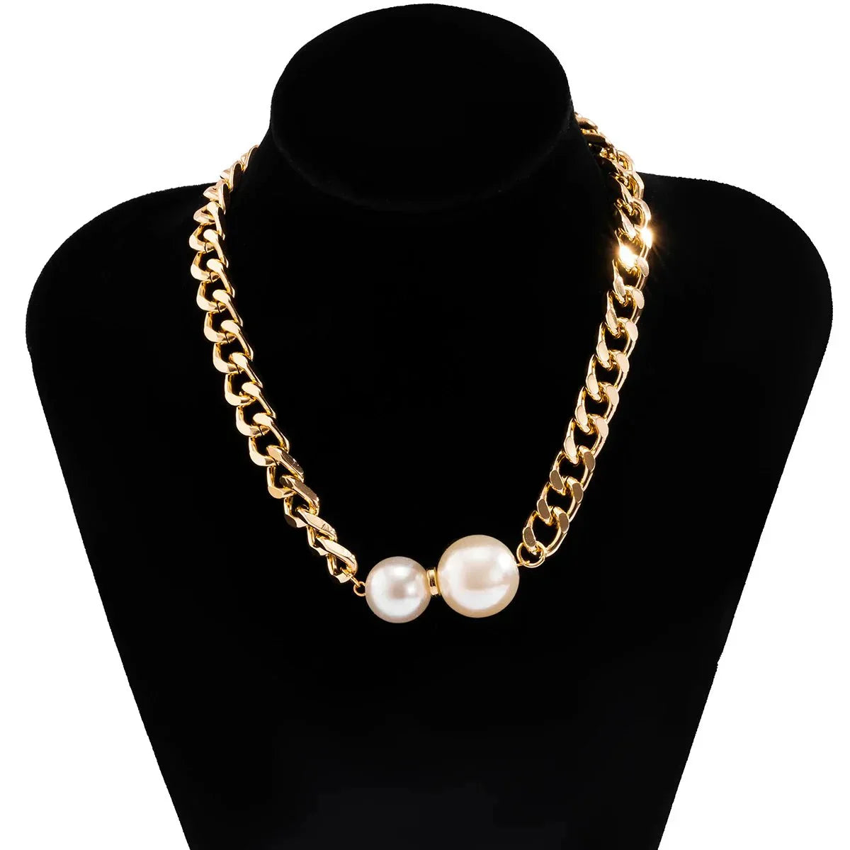 Affordable Faux Pearl Pendant Chain Necklace