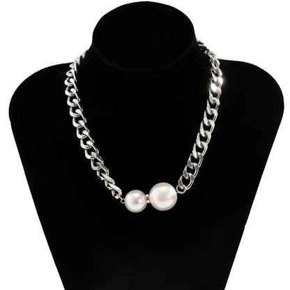 Affordable Faux Pearl Pendant Chain Necklace