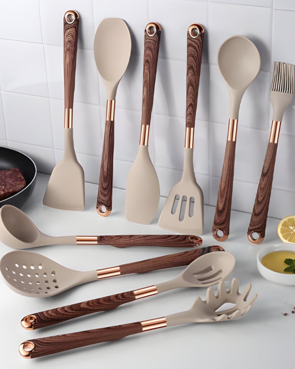Premium Silicone Kitchen Tool Set for Easy Cooking - Luxicro