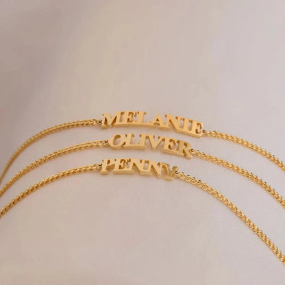 Customized Name Bar Necklace Charm