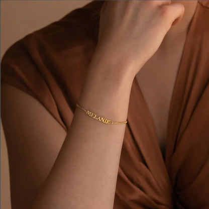 Customized Monogrammed Name Plate Bracelet