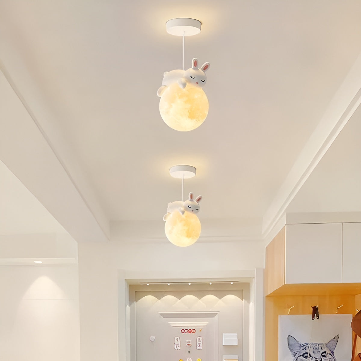 Bright Kids Ceiling Light with Moon Design