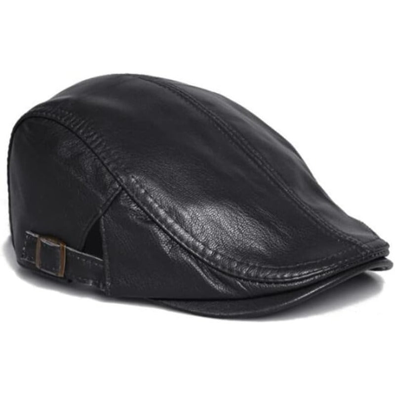 Classic Brown Leather Cap