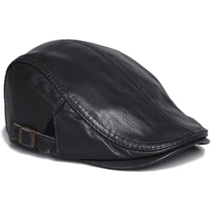 Classic Brown Leather Cap
