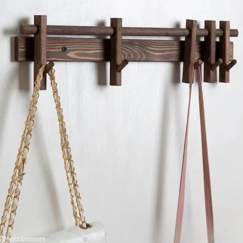 Space Saving Coat Rack with Hooks for Entryway - Luxicro