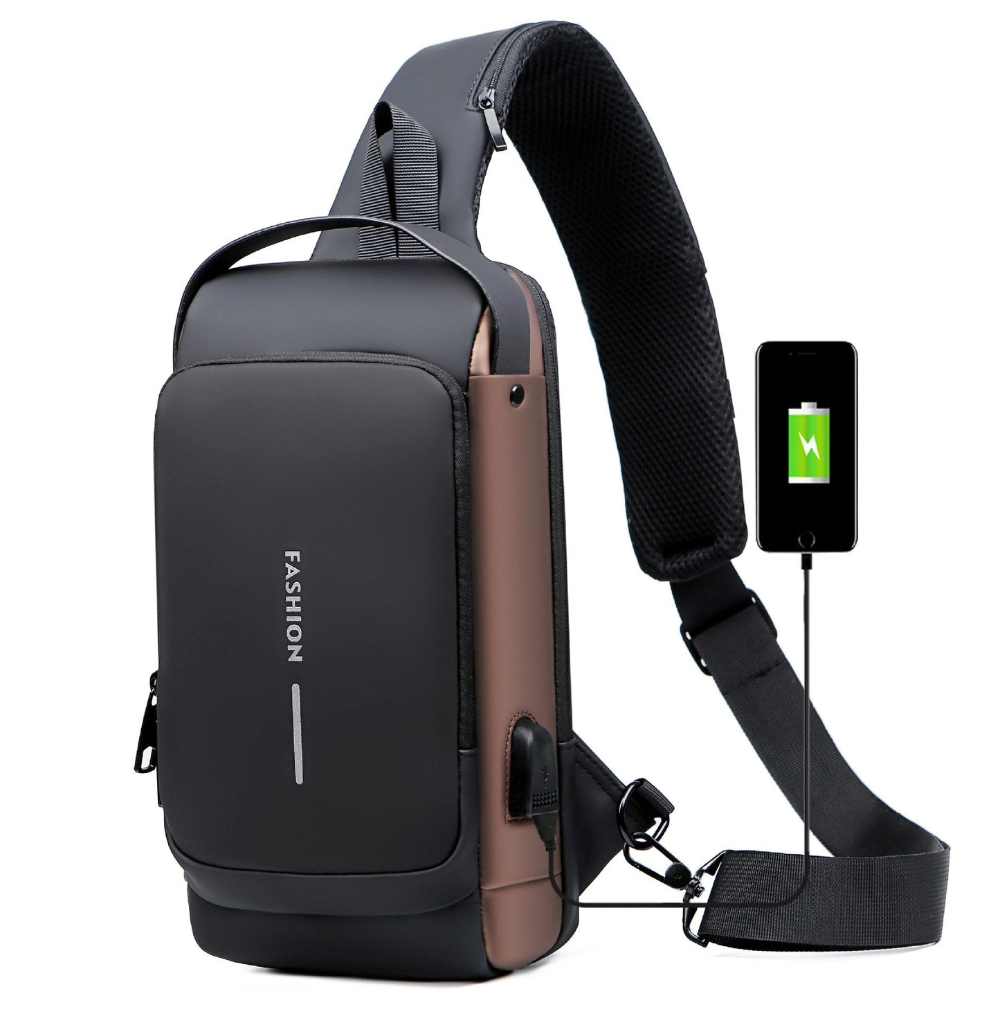 Secure Crossbody Bag with USB Charging Port - Luxicro