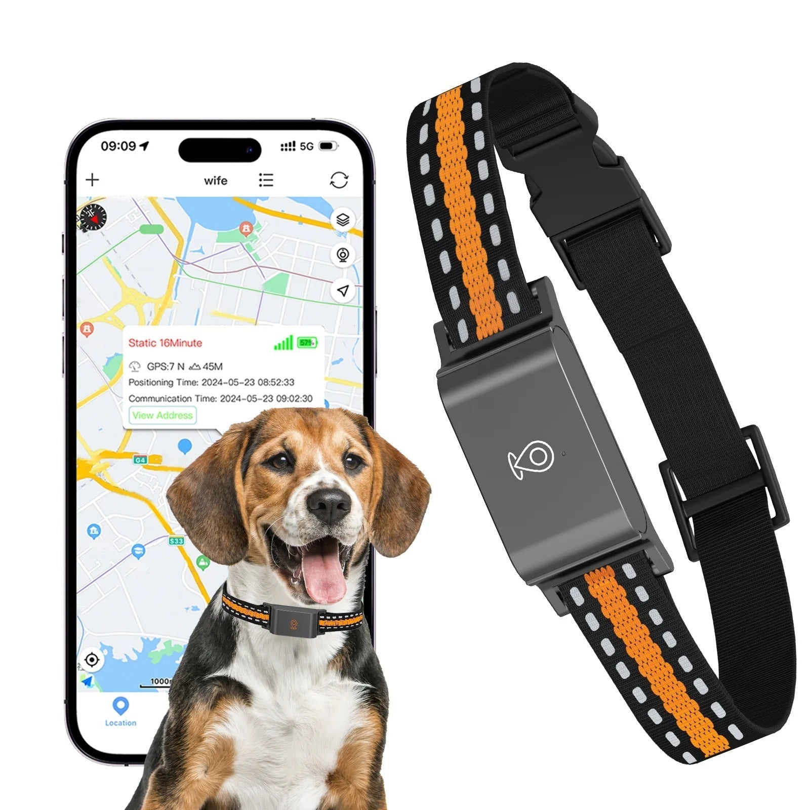 Accurate Pet Location GPS Tracking Collar - Luxicro