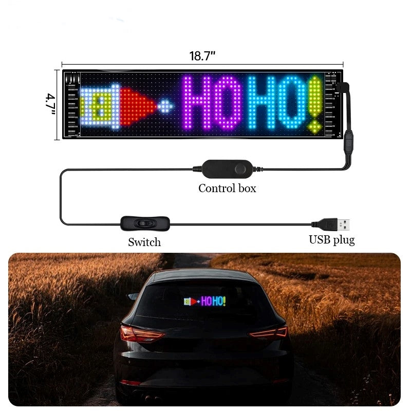 Customizable LED Car Bluetooth Light Sign