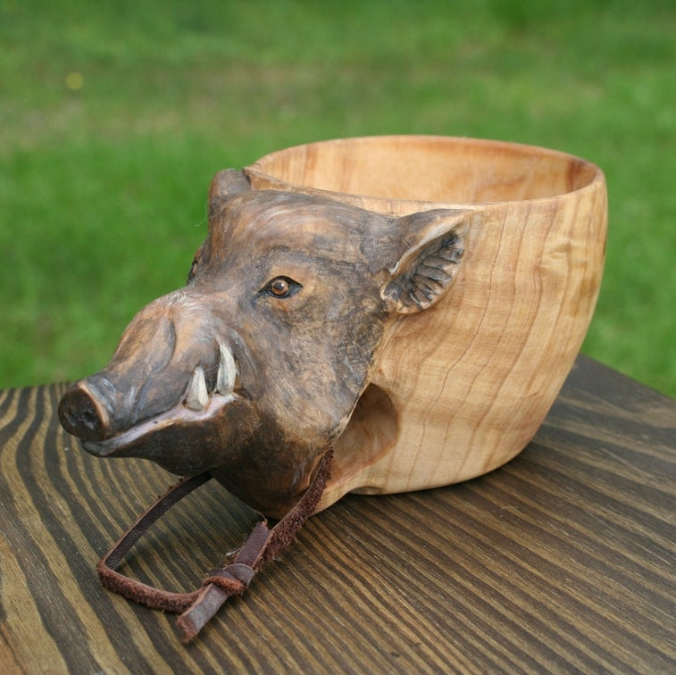 Unique Handcrafted Wood Coffee Mug