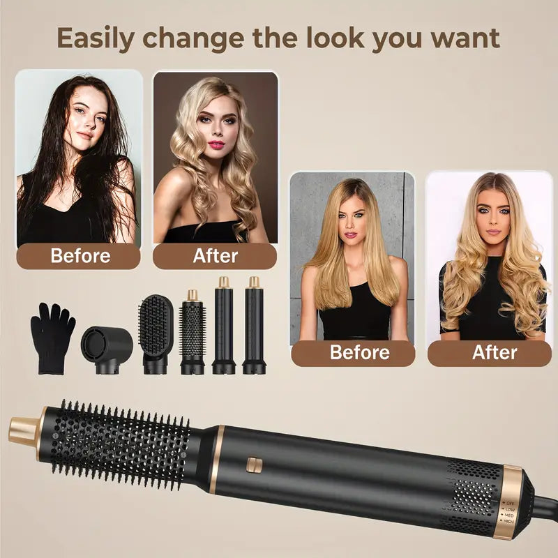 All in One Hair Curling Straightening Set
