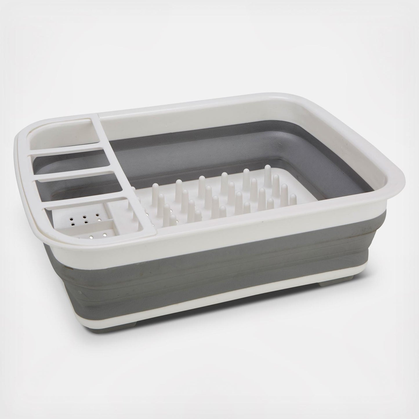 Compact Collapsible Dish Rack with Built-in Drain Tray - Luxicro