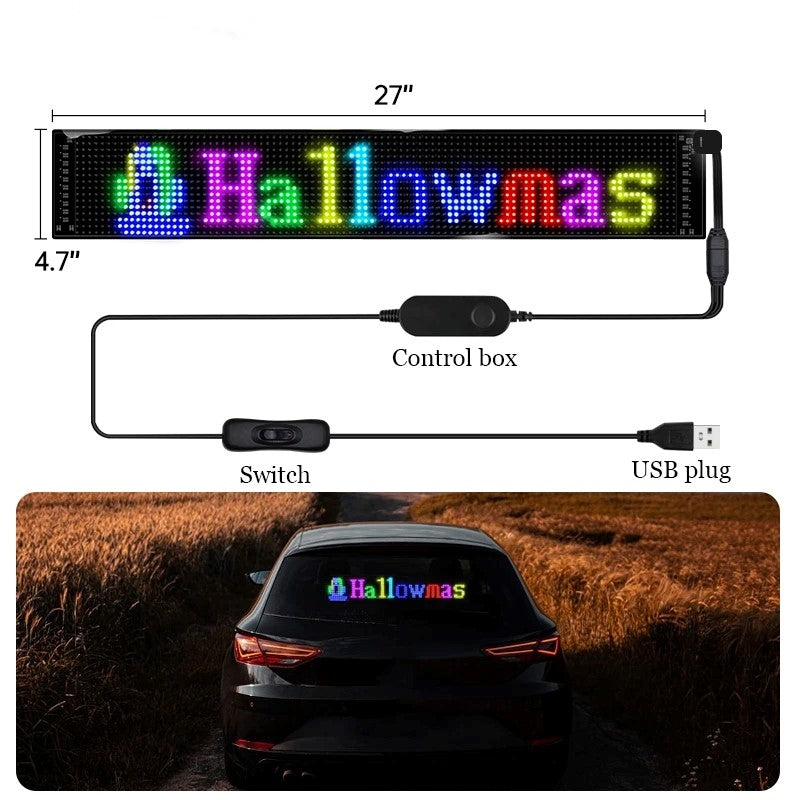 Customizable LED Car Bluetooth Light Sign