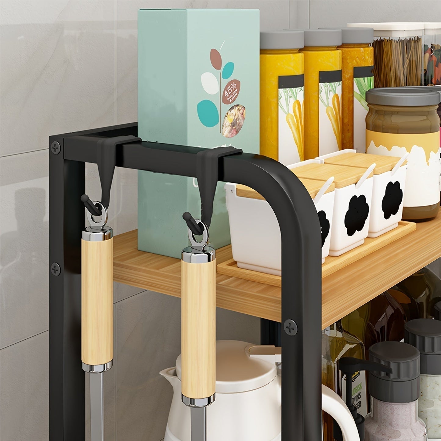 Contemporary Metal Kitchen Storage Rack
