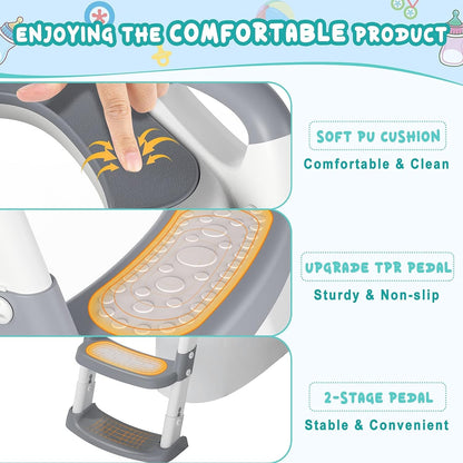 2024 Modern Child Potty Training Seat with Step Stool