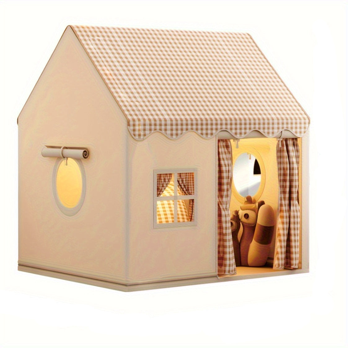 Colorful Childrens Play Tent with Doors and Windows - Luxicro