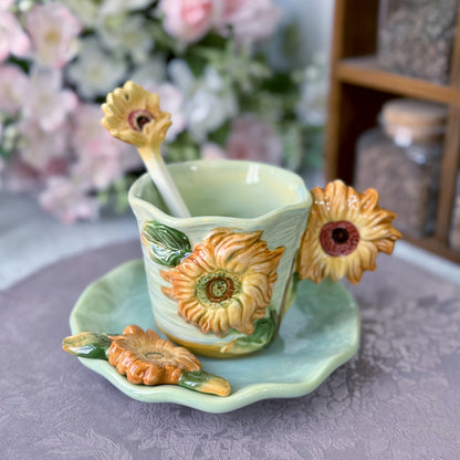 Vibrant Artistic Ceramic Coffee Mug Set