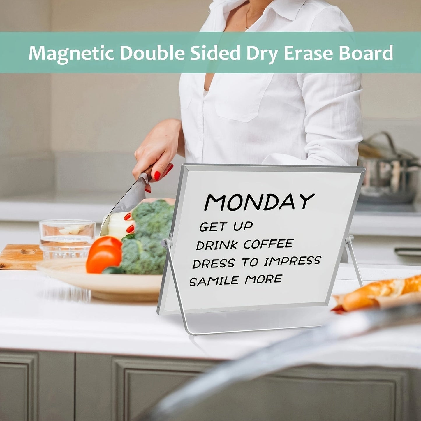 Reversible Whiteboard with Erasable Magnetic Surface