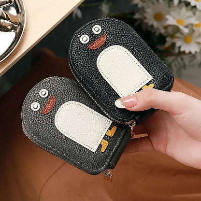 Cute Penguin Leather Card Wallet