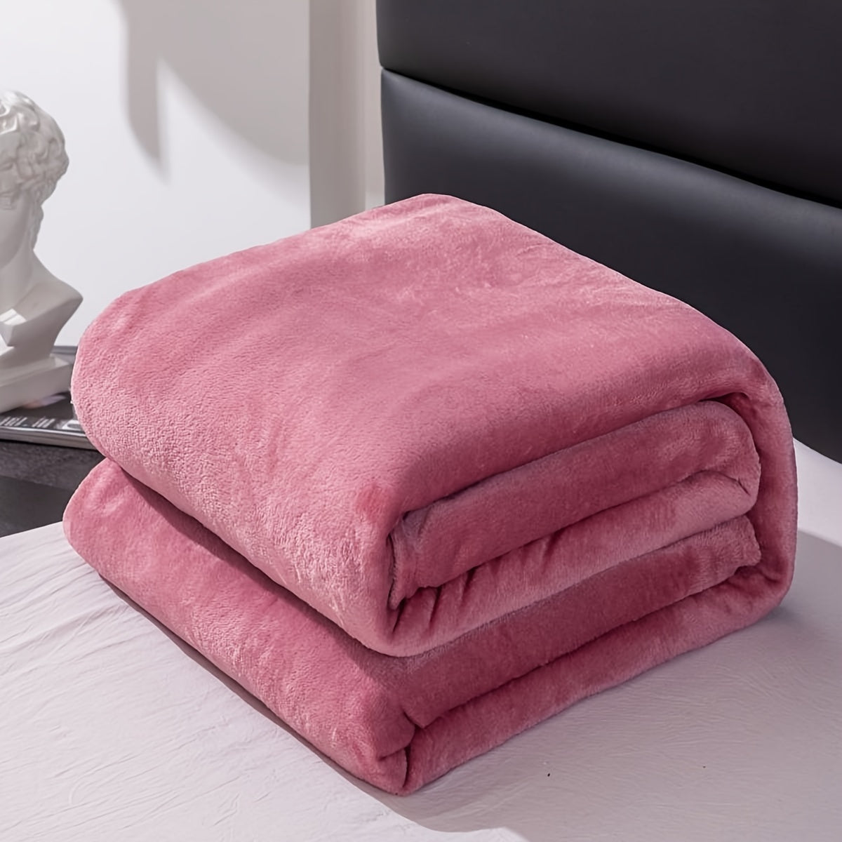 Cozy Light Grey Fuzzy Blanket