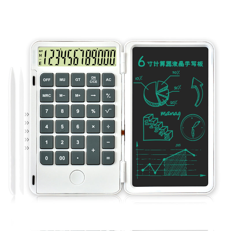 Compact 2-in-1 Calculator with Erasable Note Pad - Luxicro