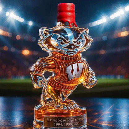 Official Wisconsin Badgers Rose Bowl Whiskey Decanter