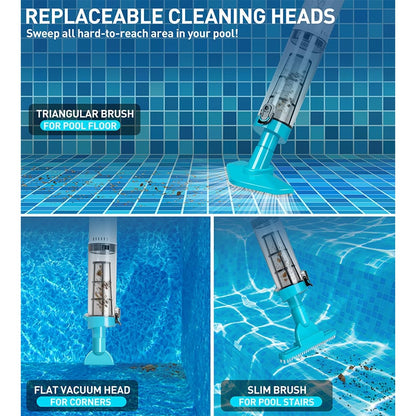 Compact Cordless Pool Cleaner Vacuum Set