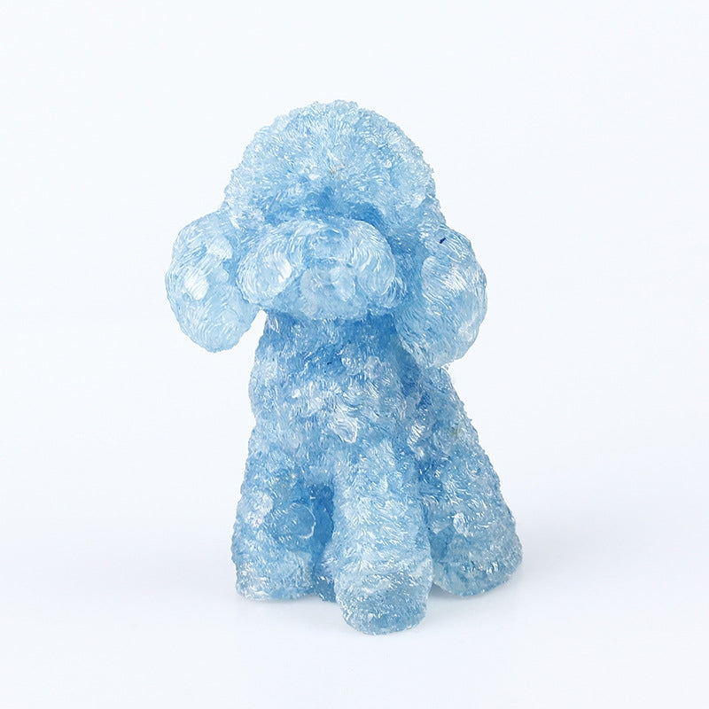 Shiny Gemstone Dog Ornament Figure